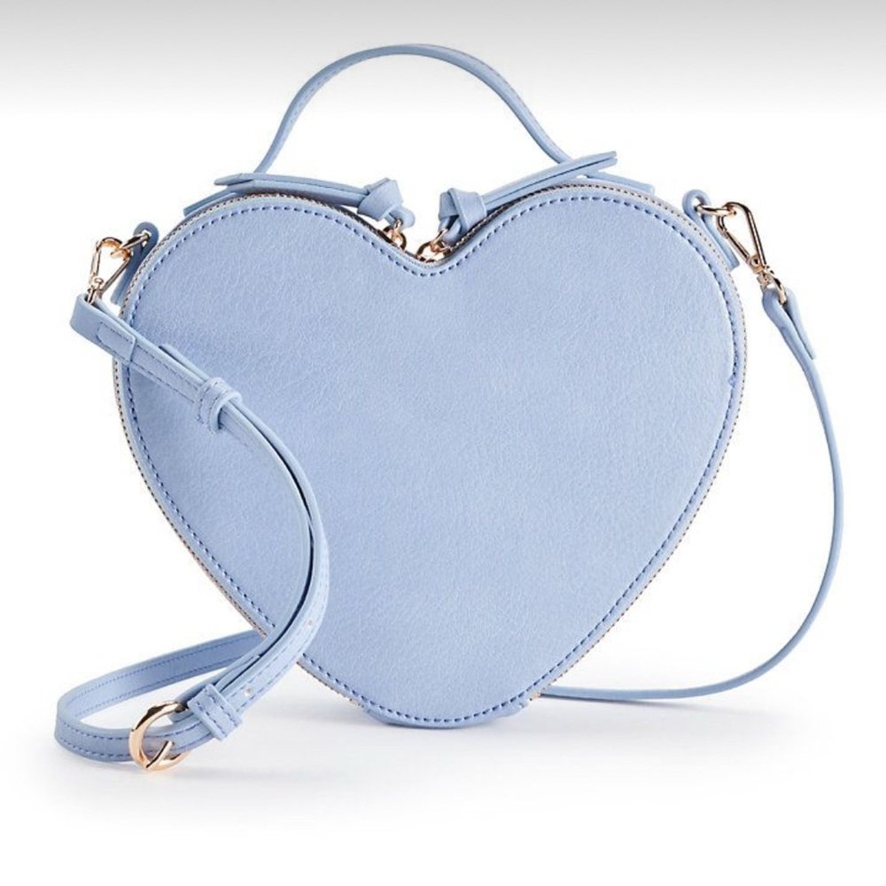 LC Lauren Conrad Blue Heart Crossbody & Coin Purse